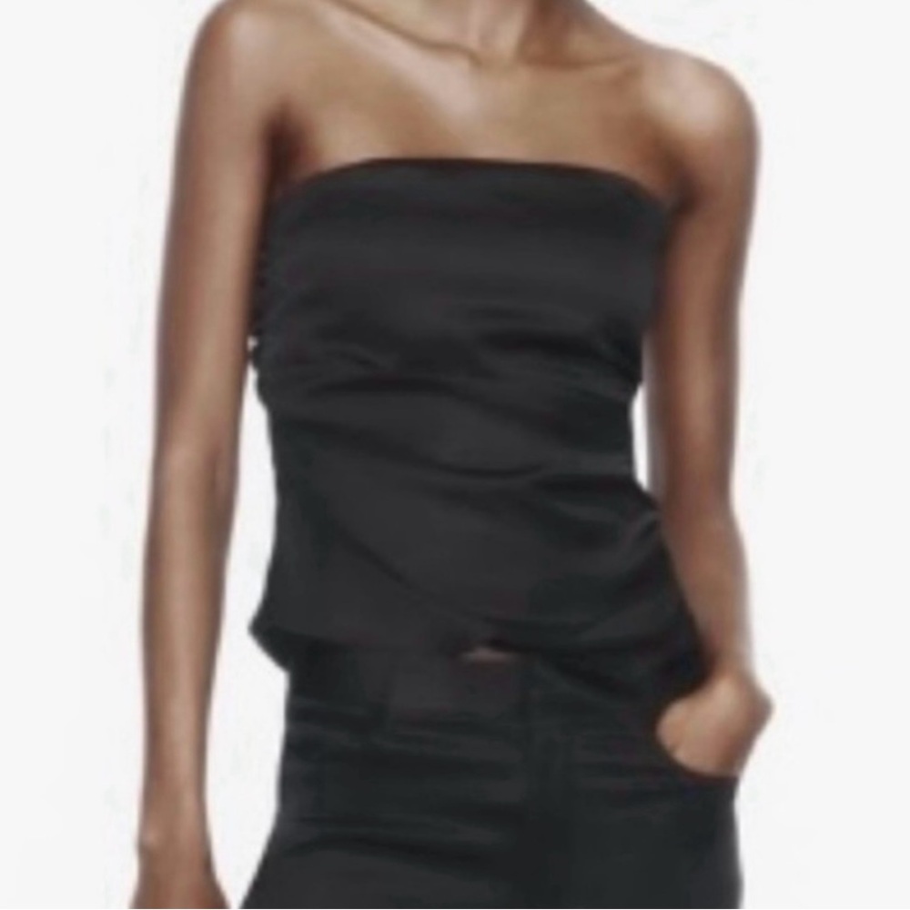 Strapless Black Tube Top - Women